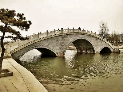 公園景觀(guān)石橋大理石欄桿