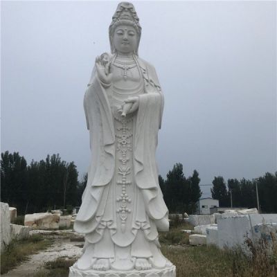 景區(qū)景點(diǎn)大型大理石石雕滴水觀音