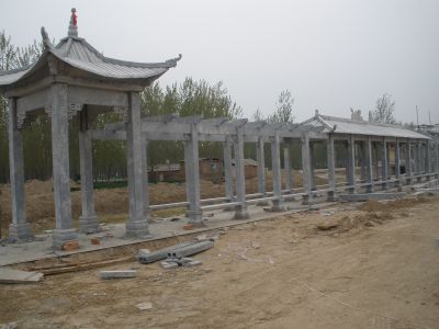 公園戶外長(zhǎng)廊青石仿古建涼亭裝飾擺件