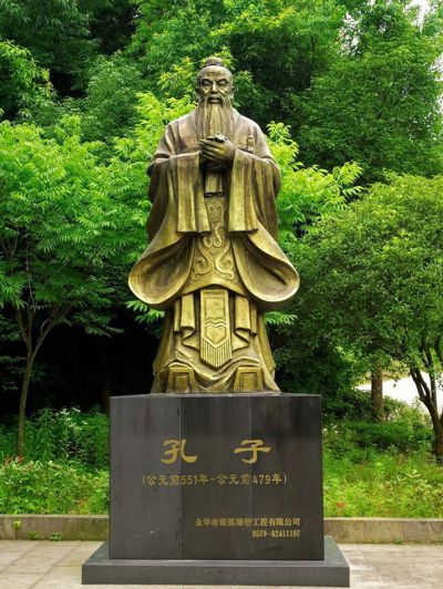 園林景觀(guān)歷史人物思想家孔子玻璃鋼雕塑