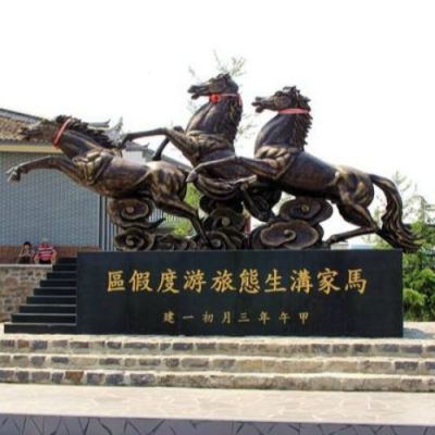 銅雕人物戶(hù)外大型騎士馬雕塑園林廣場(chǎng)景觀(guān) 