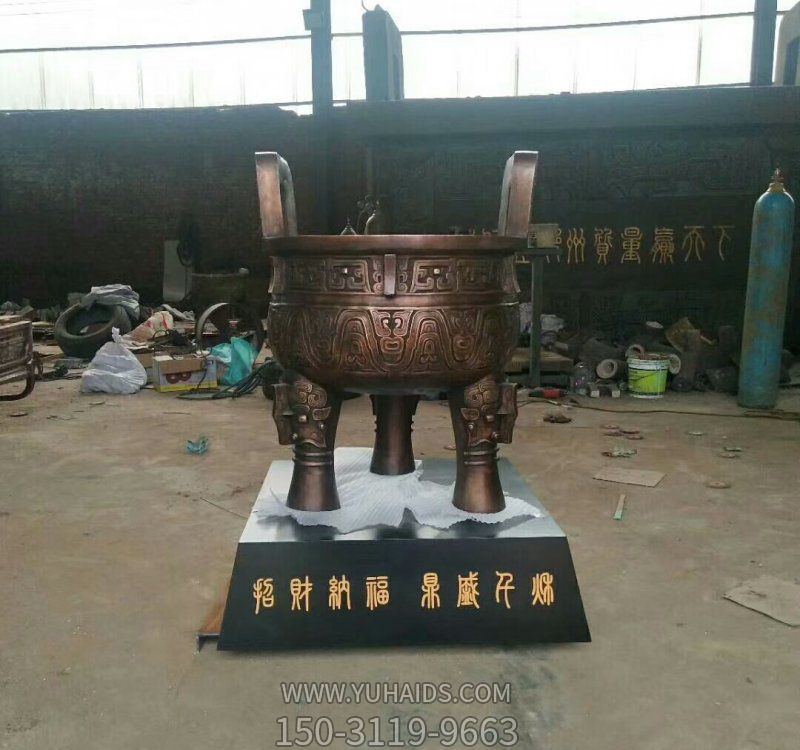 古代寺廟祠堂祭祀上香銅雕鼎雕塑