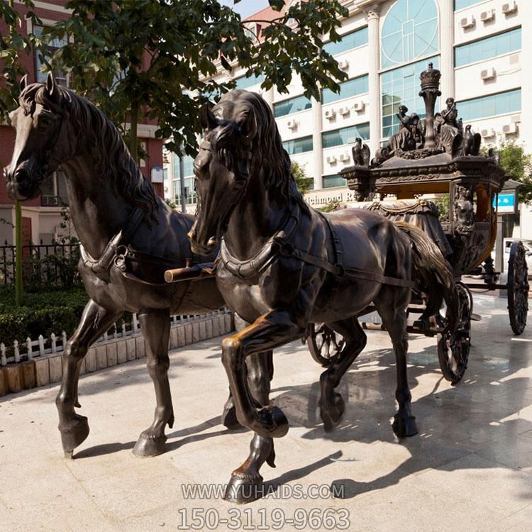 玻璃鋼仿銅馬車(chē)動(dòng)物 景觀(guān)園林模型雕塑