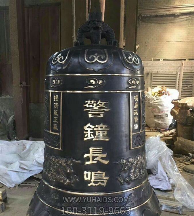 寺廟大型銅鐘擺件雕塑