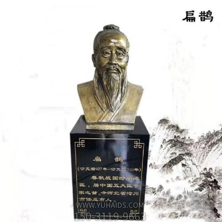 醫(yī)學院玻璃鋼仿銅胸像古代名醫(yī)雕塑