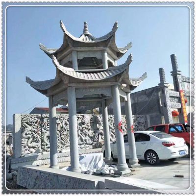 大理石石雕戶(hù)外園林景觀(guān)涼亭雕塑