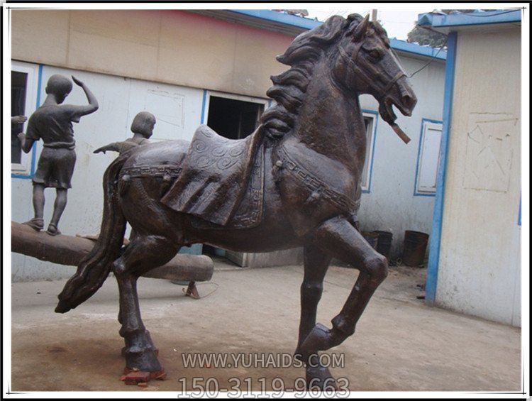 廣場(chǎng)大型鑄銅動(dòng)物馬雕塑