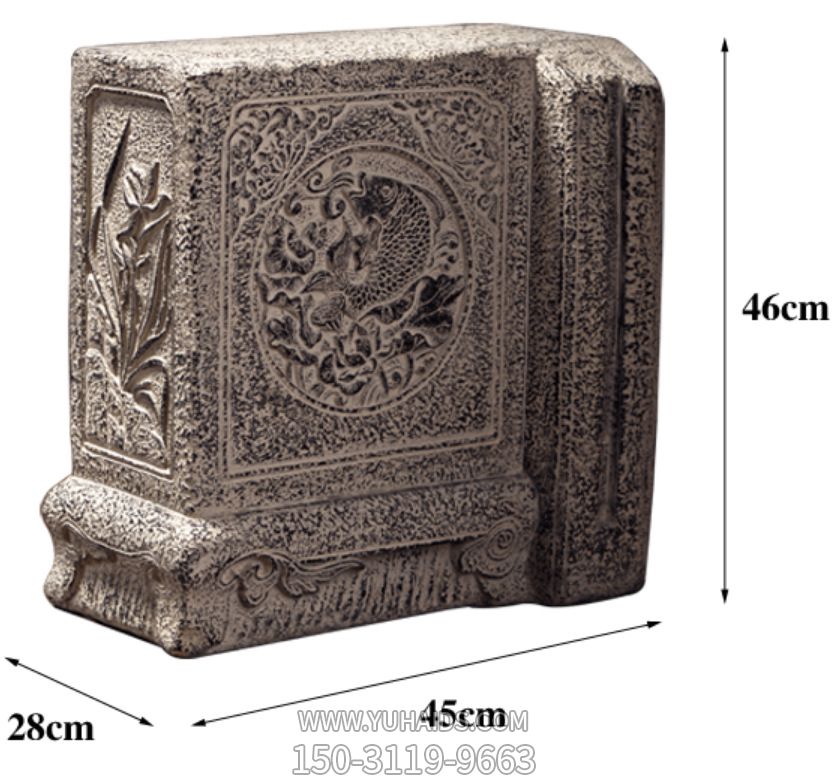 仿石雕石鼓門墩抱鼓石一對家用仿古庭院鎮(zhèn)宅門口石墩擺件雕塑