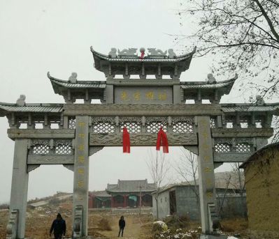 寺廟功德大理石鏤空門(mén)樓牌坊石雕