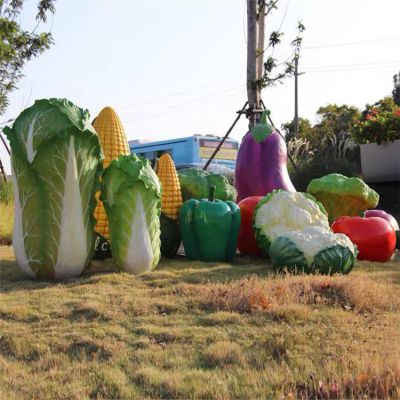 玻璃鋼彩繪仿真植物戶外園林景觀水果蔬菜