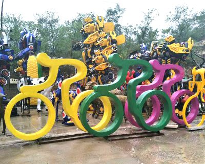 騎車(chē)人物玻璃鋼雕塑體育運(yùn)動(dòng)雕像公園園林噴漆景觀擺件可定做_627