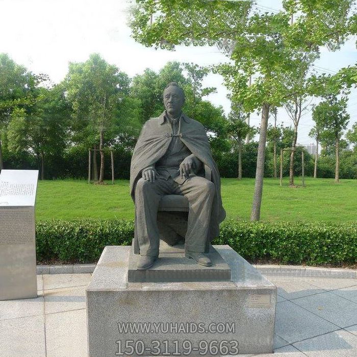 公園鑄銅世界名人世紀(jì)偉人愛迪生雕塑