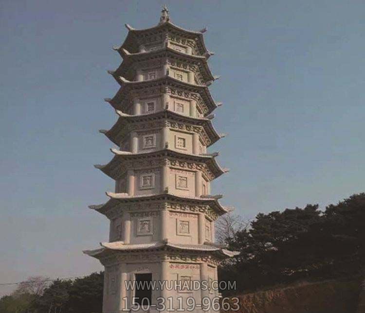 佛塔雕塑-大理石寶塔園林景觀(guān)石雕